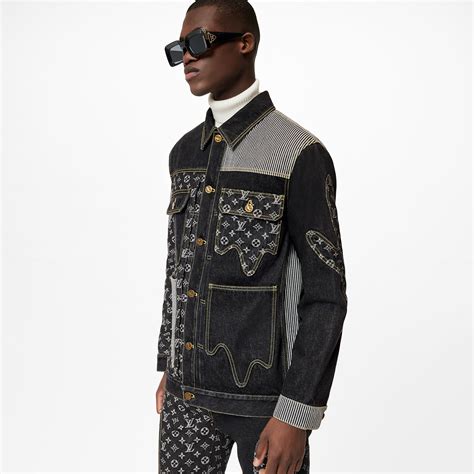 louis vuitton black monogram denim jacket|lv monogram denim jacket.